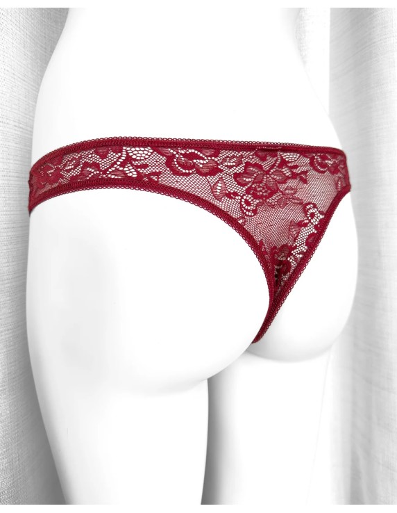 Brésilienne dentelle bordeaux Agatea Passion – coupe taille normale