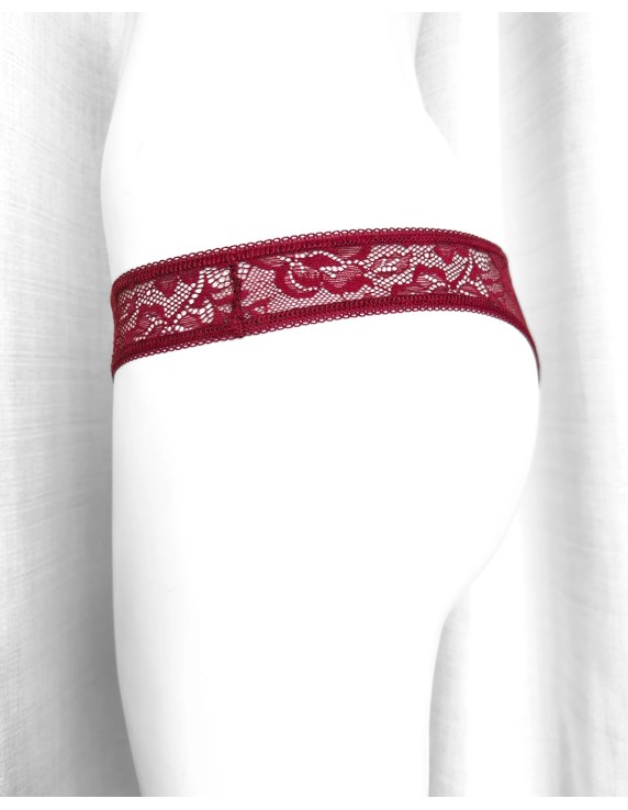Brésilienne dentelle bordeaux Agatea Passion – coupe taille normale