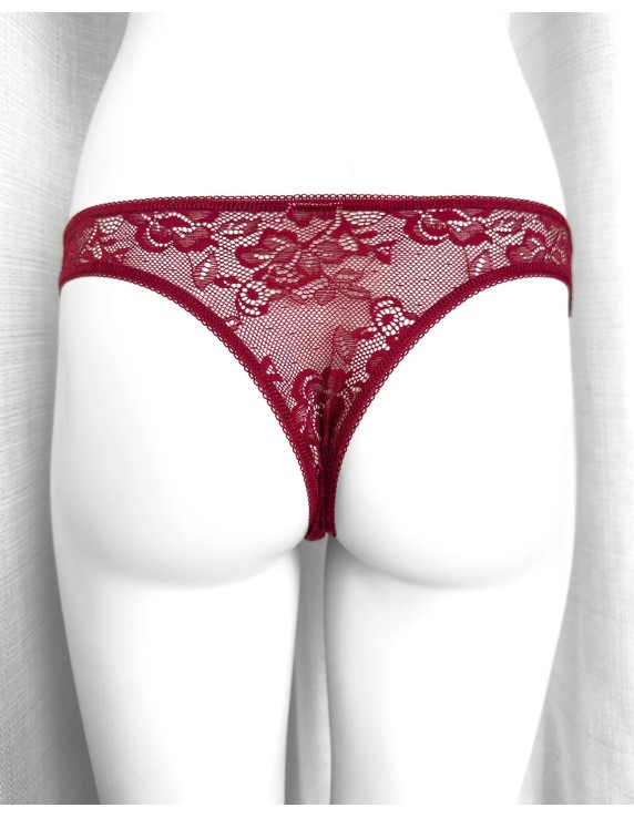 Brésilienne dentelle bordeaux Agatea Passion – coupe taille normale