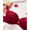 Soutien-gorge push-up dentelle bordeaux Agatea Passion