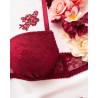 Soutien-gorge push-up dentelle bordeaux Agatea Passion