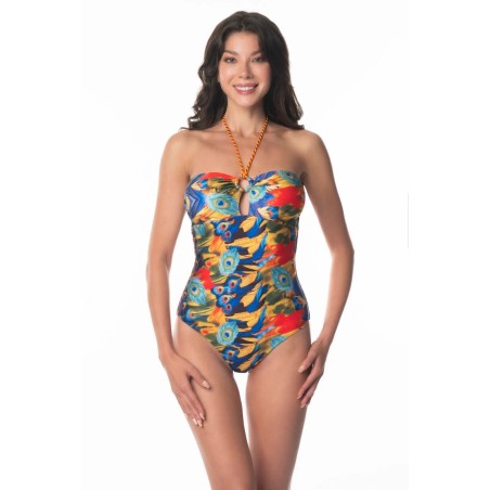 Maillot 1 pièce Acqua Di Cocco Peacock – Élégance artisanale italienne