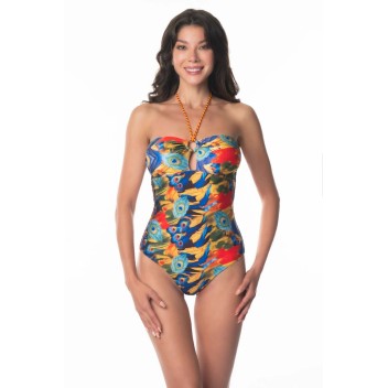 Maillot de bain 1 pièce Acqua Di Cocco Peacock – Imprimé Paon