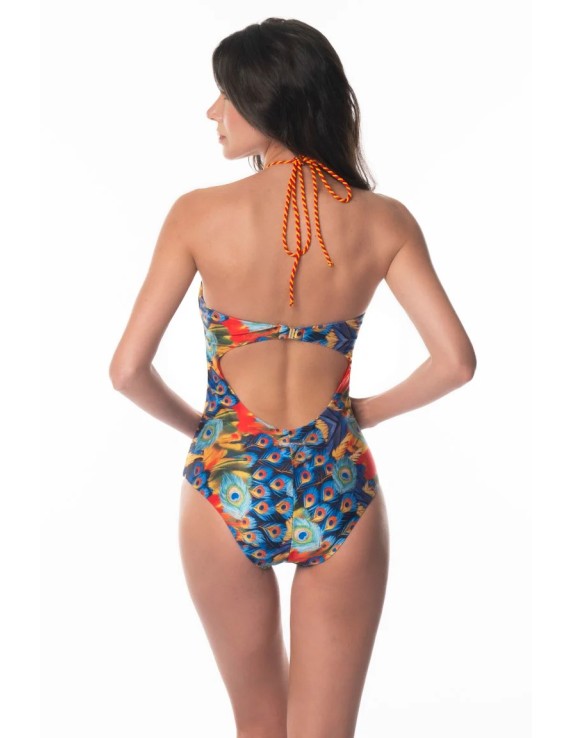 Maillot 1 pièce Acqua Di Cocco Peacock – Élégance artisanale italienne