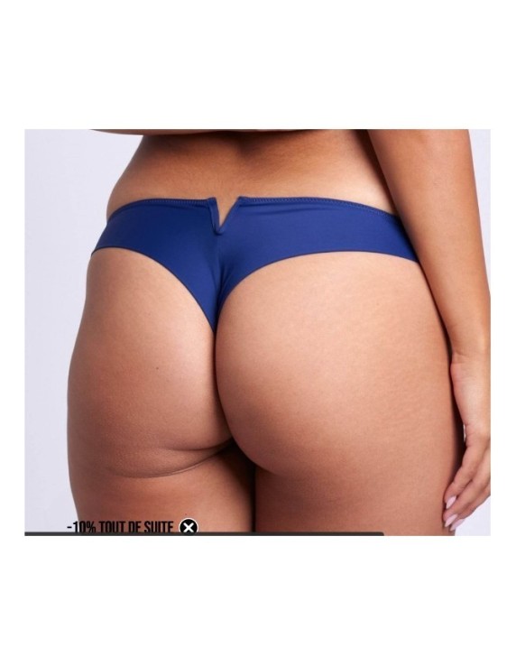 Tanga Charliz Marine – Invisible, sexy et confortable | Valege | Félicià Intima