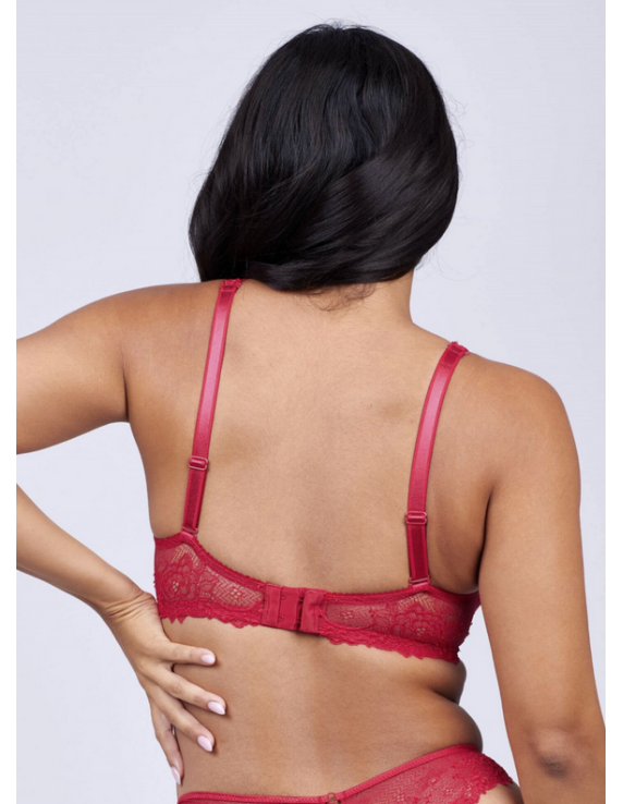 Soutien-gorge push-up Dahalia rouge ou noir – Valege | Félicià Intima