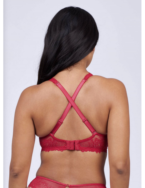 Soutien-gorge push-up Dahalia rouge ou noir – Valege | Félicià Intima
