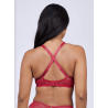 Soutien-gorge push-up Dahalia rouge ou noir – Valege | Félicià Intima