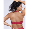 Soutien-gorge push-up Dahalia rouge ou noir – Valege | Félicià Intima