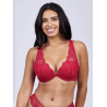 Soutien-gorge push-up Dahalia rouge ou noir – Valege | Félicià Intima