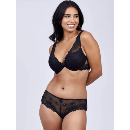 Hipster Dahalia noir – Dentelle & confort | Valege | Félicià Intima