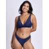 Tanga Dream bleu dentelle florale – invisible & chic | Valege | Félicià Intima