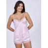 Shorty VIRGIN rose – Satin & dentelle sexy – Valege