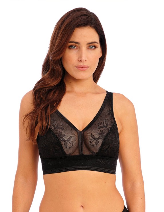 Bralette Net Effects Wacoal – Sans armatures – Noir ou Rose Dust