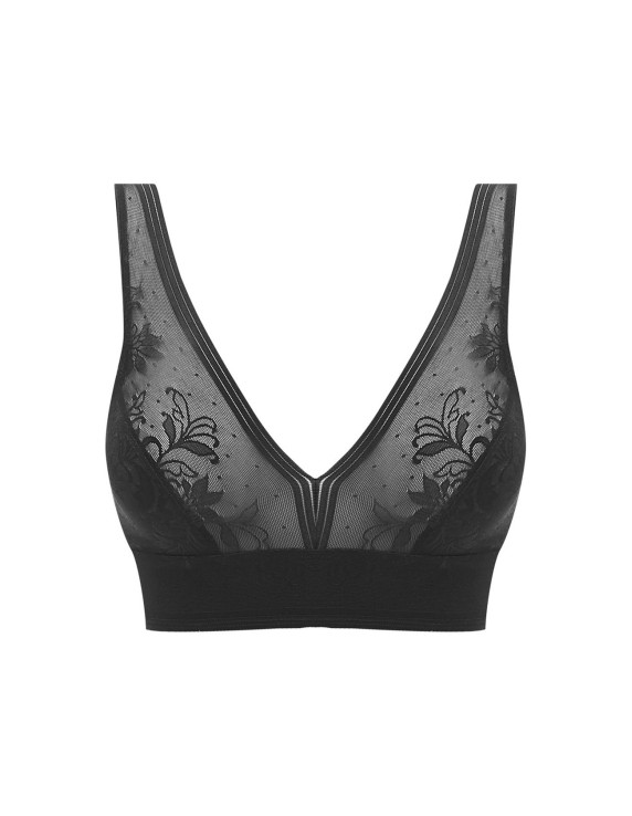 Bralette Net Effects Wacoal – Sans armatures – Noir ou Rose Dust