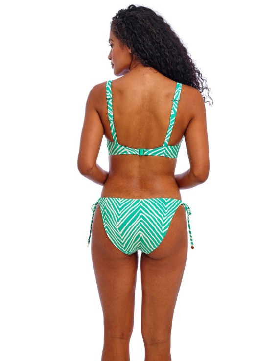 Haut de bikini Fiji Falls vert jade – Armatures et décolleté plongeant – Freya