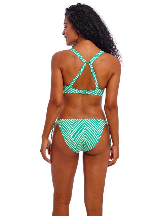 Haut de bikini Fiji Falls vert jade – Armatures et décolleté plongeant – Freya