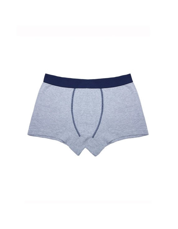 Boxer homme coton bio gris contrasté – DOT76 | Félicià Intima