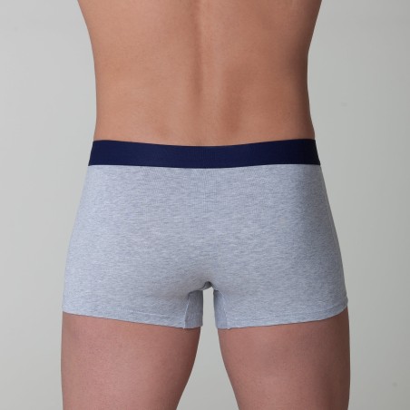 Boxer homme coton bio gris contrasté – DOT76 | Félicià Intima