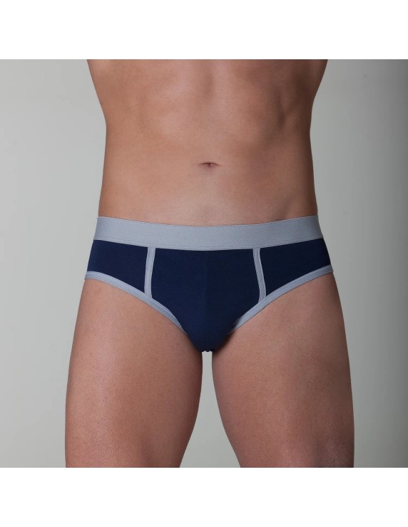 Slip homme coton bio bleu – DOT76 Classica Eleganza | Félicià Intima Slip homme coton bio bleu – DOT76 Classica Eleganza | Félicià Intima