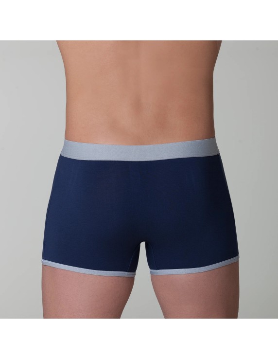 Boxer homme coton bio – DOT76 Classica Eleganza (gris ou bleu) | Félicià Intima