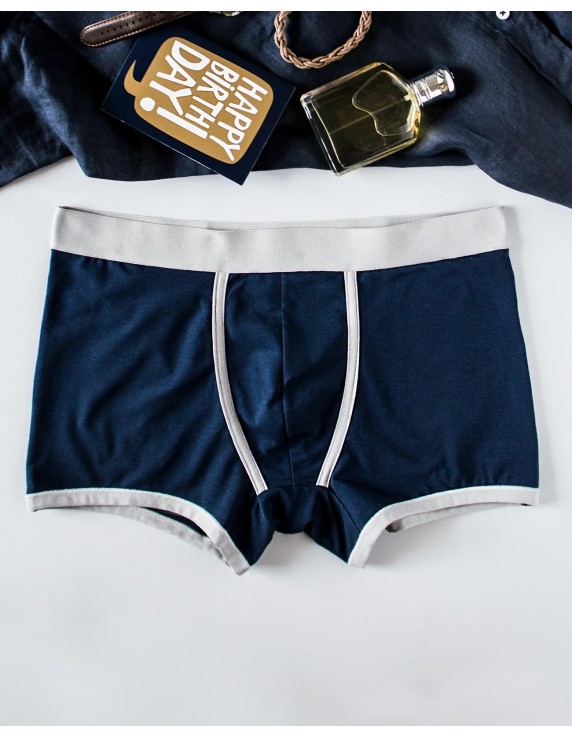 Boxer homme coton bio – DOT76 Classica Eleganza (gris ou bleu) | Félicià Intima