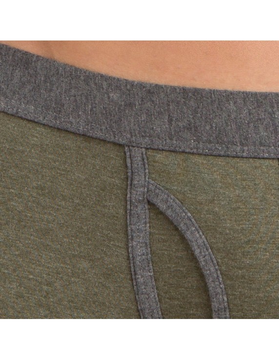 Boxer homme coton bio – DOT76 Melange bleu nuit ou kaki | Félicià Intima