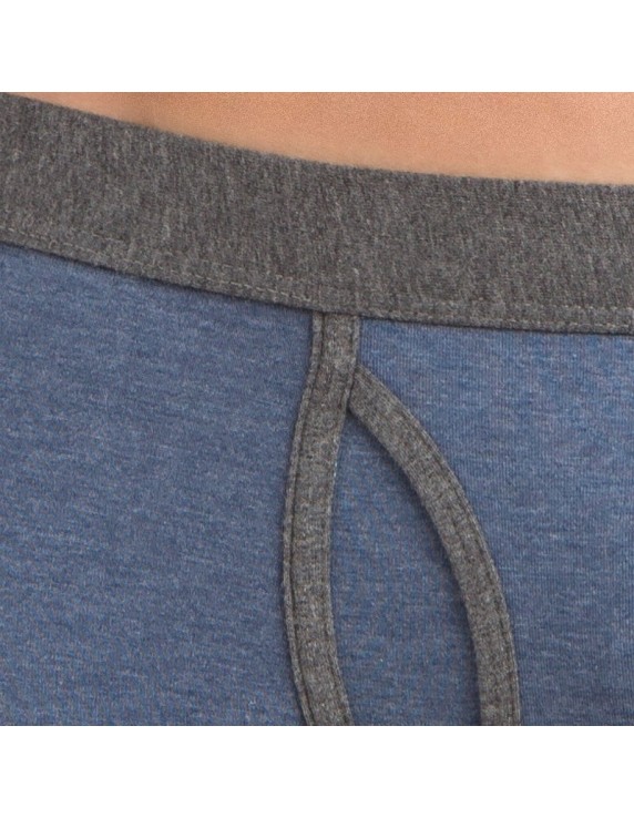 Boxer homme coton bio – DOT76 Melange bleu nuit ou kaki | Félicià Intima