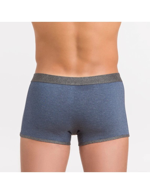 Boxer homme coton bio – DOT76 Melange bleu nuit ou kaki | Félicià Intima