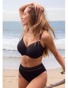Bas de bikini noir taille haute – Fantasie East Hampton | Félicià Intima