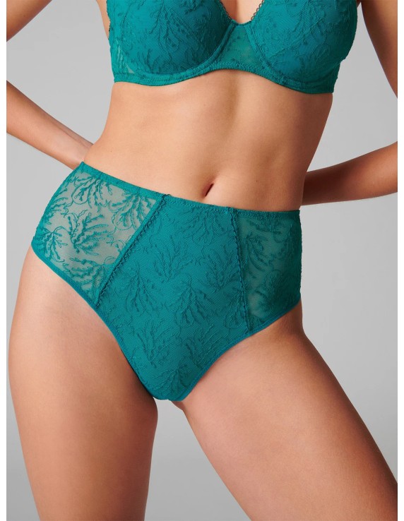 Culotte taille haute verte – Simone Pérèle Opaline | Félicià Intima