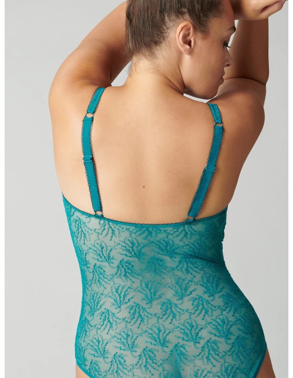 Body dentelle vert émeraude – Simone Pérèle Opaline | Félicià Intima