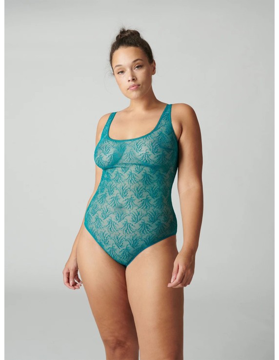 Body dentelle vert émeraude – Simone Pérèle Opaline | Félicià Intima