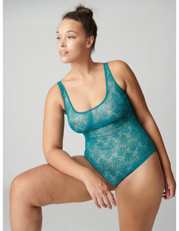 Body dentelle vert émeraude – Simone Pérèle Opaline | Félicià Intima