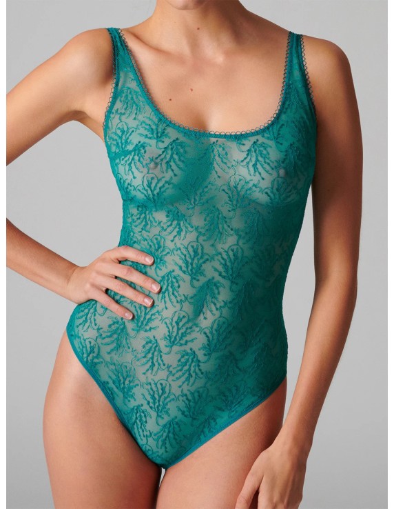 Body dentelle vert émeraude – Simone Pérèle Opaline | Félicià Intima