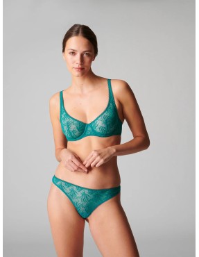Tanga dentelle vert émeraude – Simone Pérèle Opaline | Félicià Intima