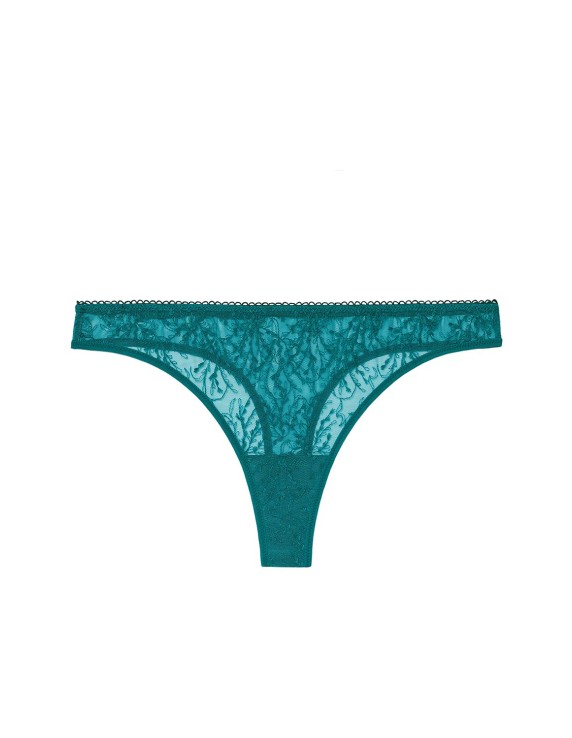 Tanga dentelle vert émeraude – Simone Pérèle Opaline | Félicià Intima