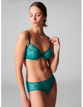 Shorty dentelle vert émeraude – Simone Pérèle Opaline | Félicià Intima