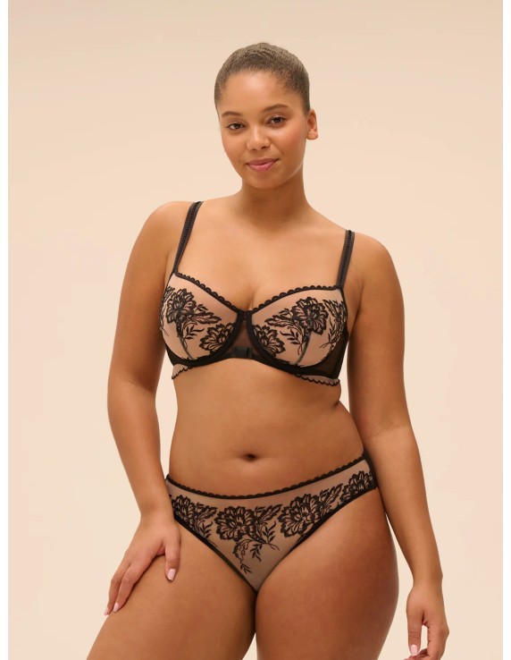 Culotte tulle brodé effet tatouage – Simone Pérèle Romance | Félicià Intima