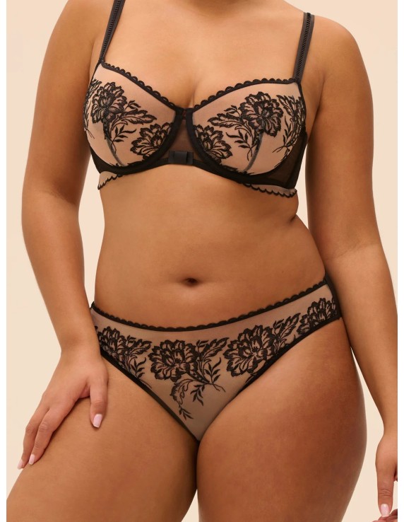 Culotte tulle brodé effet tatouage – Simone Pérèle Romance | Félicià Intima