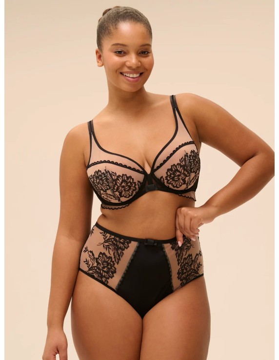 Culotte taille haute tulle brodé – Simone Pérèle Romance | Félicià Intima