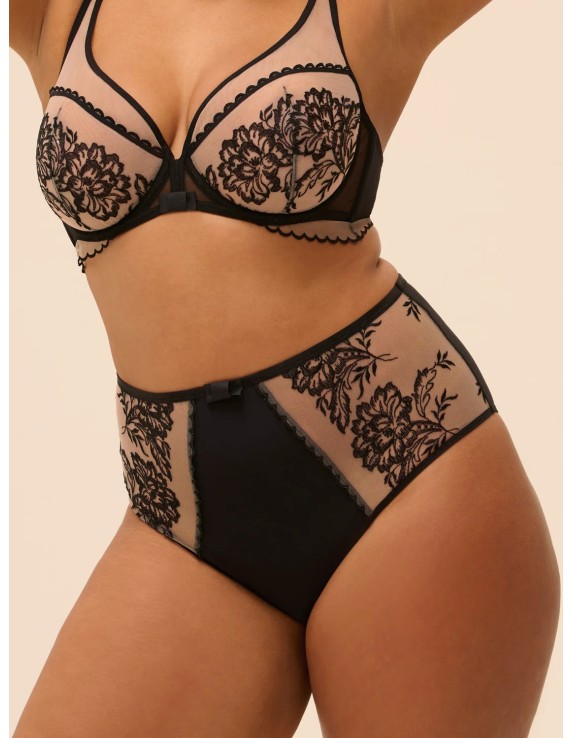Culotte taille haute tulle brodé – Simone Pérèle Romance | Félicià Intima