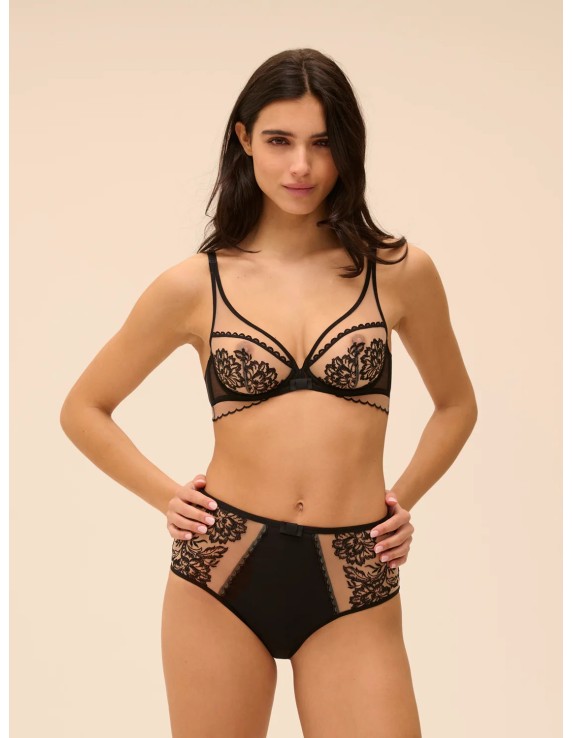 Culotte taille haute tulle brodé – Simone Pérèle Romance | Félicià Intima