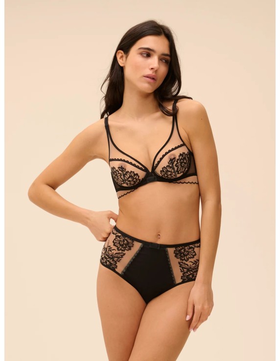 Culotte taille haute tulle brodé – Simone Pérèle Romance | Félicià Intima