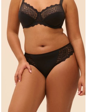 Culotte noire microfibre & dentelle – Simone Pérèle Caresse | Félicià Intima