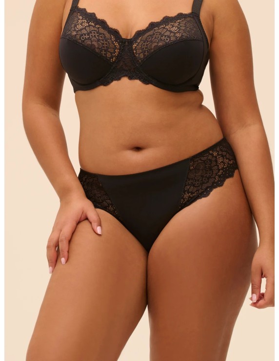 Culotte noire microfibre & dentelle – Simone Pérèle Caresse | Félicià Intima