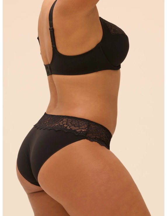 Culotte noire microfibre & dentelle – Simone Pérèle Caresse | Félicià Intima