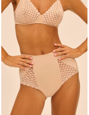 Culotte taille haute gainante – Subtile peau rosée | Félicià Intima