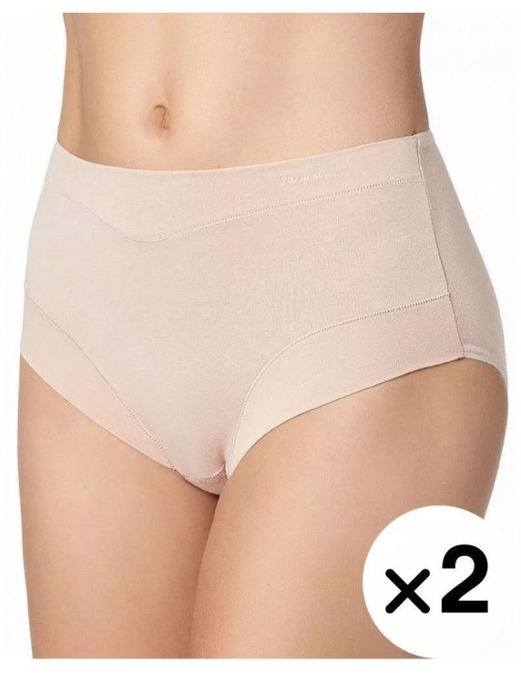 Pack 2 culottes Esencial Janira – Noir, blanc ou dune