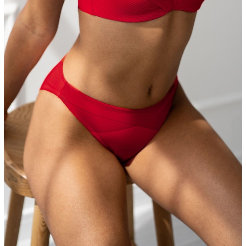 Bas de maillot Madera Briefs – Krisline (Rouge ou Bleu • S-XL) | Félicià Intima